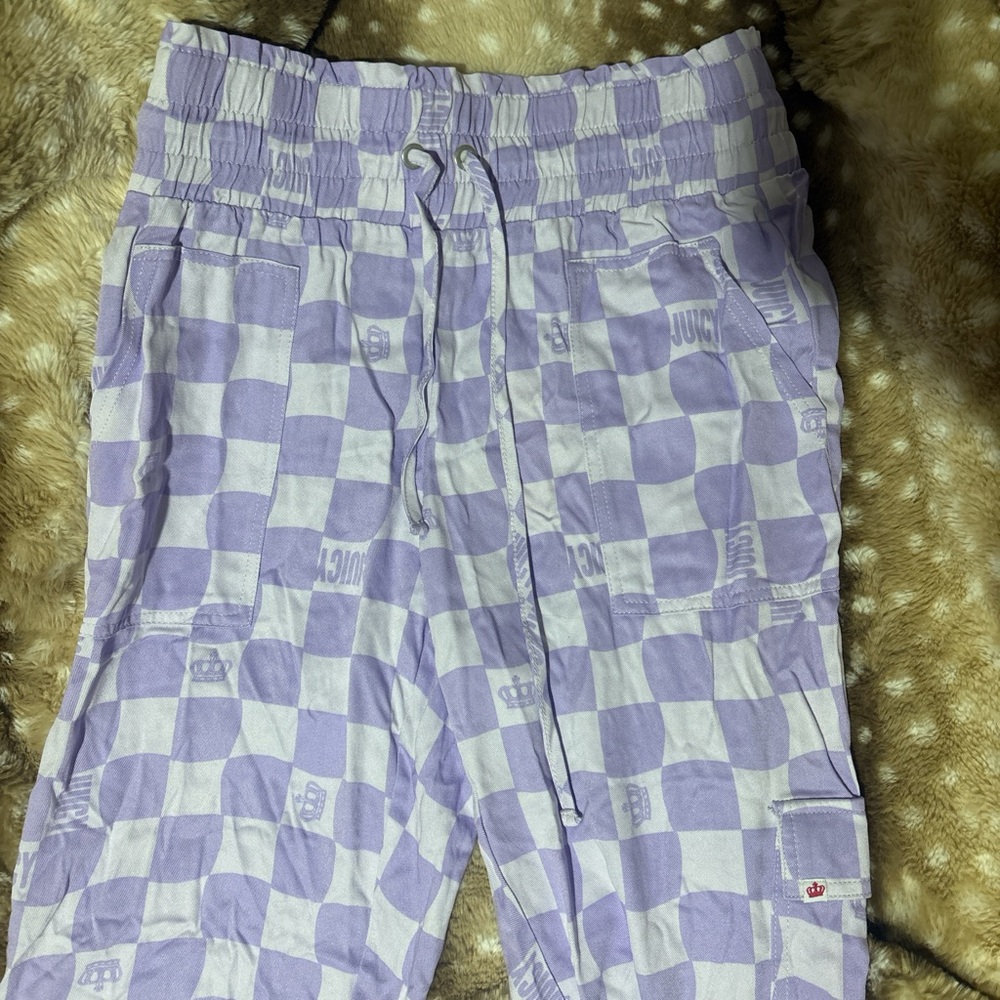Juicy Couture Purple Checkered Pants